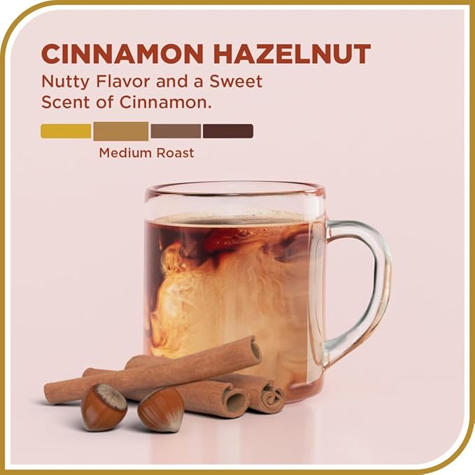 Don Francisco's Cinnamon Hazelnut Ground Flavored Coffee: Rich, Aromatic 100% Arabica Blend - Medium Roast for a Delightful Morning Brew (3 x 12 oz Cans)