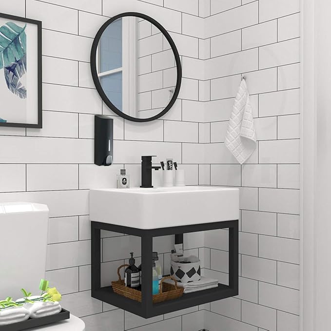 Shampoo and Conditioner Dispenser, No Drill Wall Mounted Shower Dispenser, Black, Single Chamber, 350ml