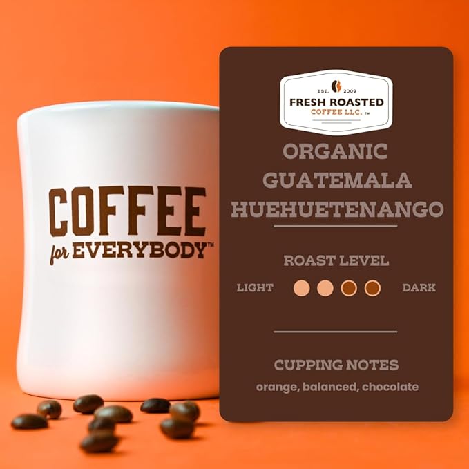 Fresh Roasted Coffee, Organic Guatemala | Single Origin, USDA Organic, Mold & Myco 3rd Party Tested, Kosher | Medium Roast 5 lb (80 oz) Whole Bean