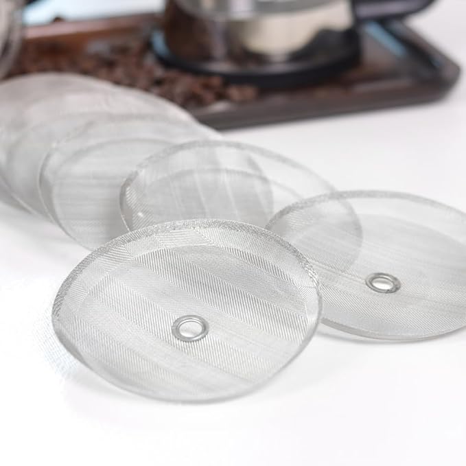 wedrink 6Pcs French Press Filters Screen Replacement for 12OZ French Press Coffee Makers