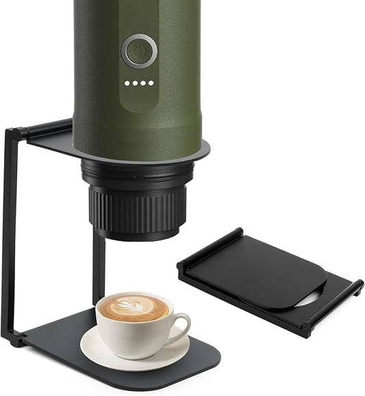 Stand Compatible with Outin Nano – Portable Foldable Coffee Maker Stand with Base, Espresso Machine Holder for Home, Desk, and Travel (Black)