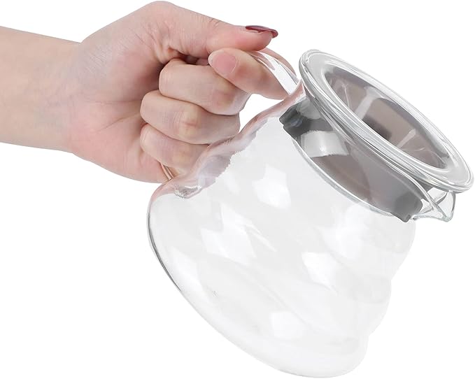 Yosoo Health Gear Glass Coffee Server, Practical Transparent Coffee Carafe for Bar Kitchen Counter, with Smooth Inner Surface and Glass Material (700ml)