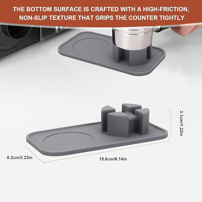 Tamping Mat for Ninja Luxe Cafe Espresso Machine ES601/ES701 – Food-Grade Silicone Base Tamper Holder – Non-Slip Tray Accessories for Ninja Luxe Cafe - Grey