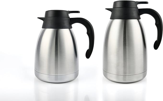 Heritage66 Thermal Coffee Carafe -Triple Wall Vacuum insulated Flask- keeping Beverages Hot for 12 hours /24 hours cold Tea, Water, and Coffee Dispenser (1.5 Liter/50 Oz)