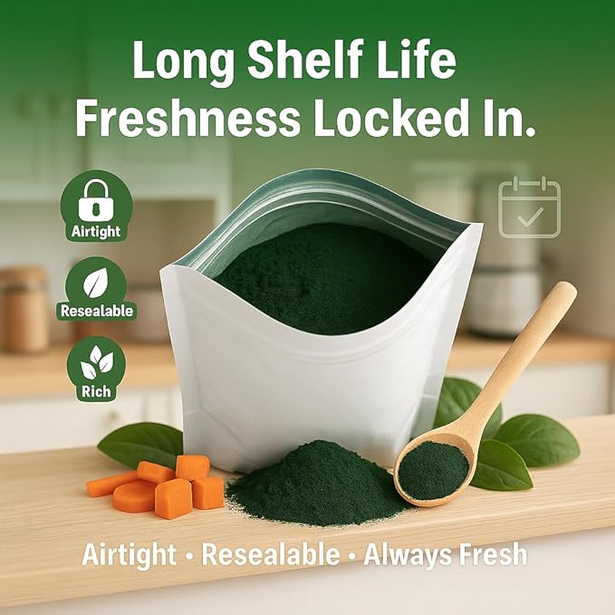 Confect Spirulina Powder | Pure & Natural Fruit Powder for Smoothies, Baking, Beverages, Juices, Tea & DIY Recipes | Vegan, Gluten-Free, No Added Sugar – 8 OZ