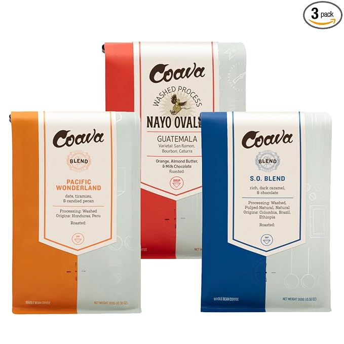Bean Box Sampler - Roasted by Coava Roasters, 3-Pack, Whole Bean Coffee, Gourmet Coffee