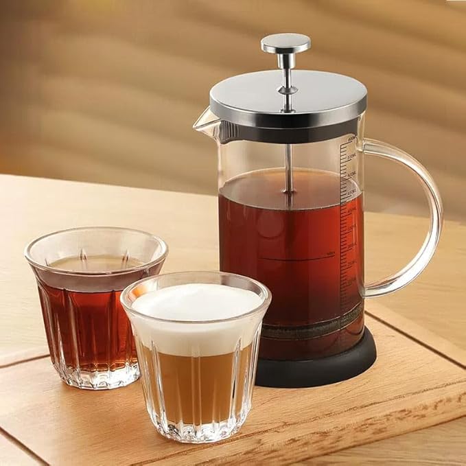 1.0L/34 oz Cold Brew Coffee Maker with Stainless Steel Filter and Airtight Lid, Cold Brew Pitcher with Durable Coffee Carafe Glass for Iced Tea & Cold Brew Maker (M 11.8oz)