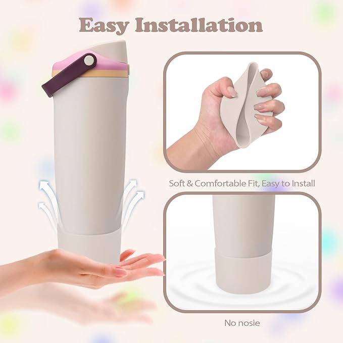 Silicone Boot for Owala 30oz & 40oz FreeSip Sway Bottles & Tumblers - Non-Slip, Scratch-Resistant, Stability Enhancer, Available in 12 Colors (Daybreak)