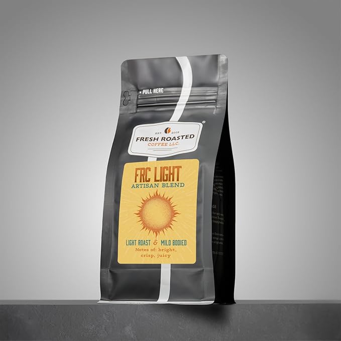 Fresh Roasted Coffee, FRC Light Roast Blend, 12 oz, Kosher, Whole Bean