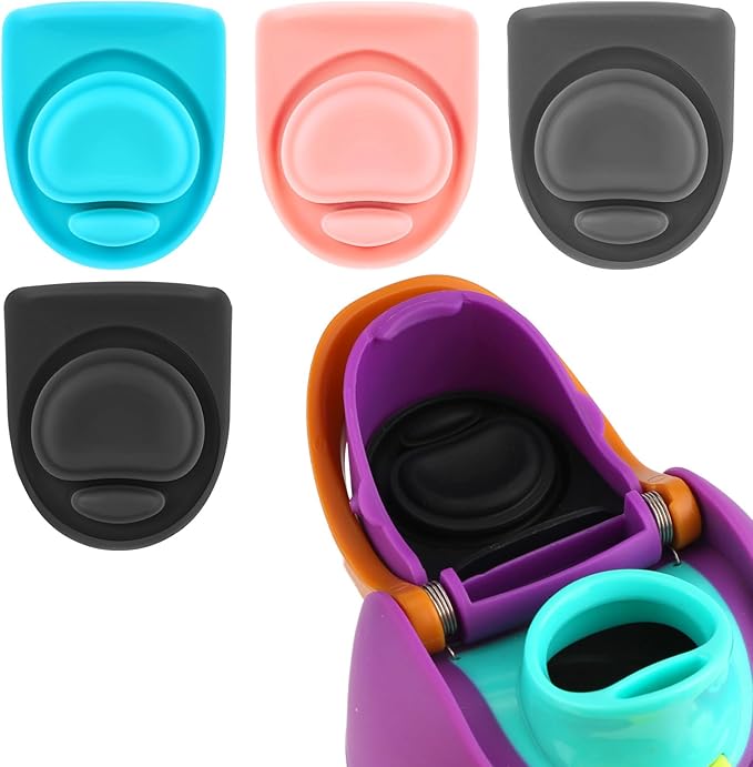 4pcs Replacement Stopper Compatible with Owala FreeSip 24oz 32oz, Water Bottle Top Lid Gasket for Owala 19/24/32/40oz Seal Bottle Cap Mouth Stopper Part Silicone Plug Accessories BPA-Free (4 Colors)