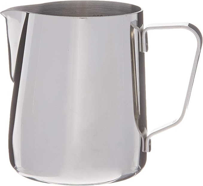 BrewGlobal Rhinoware Professional Milk Pitcher, Stainless Steel 12 oz (RHMJ12OZ)