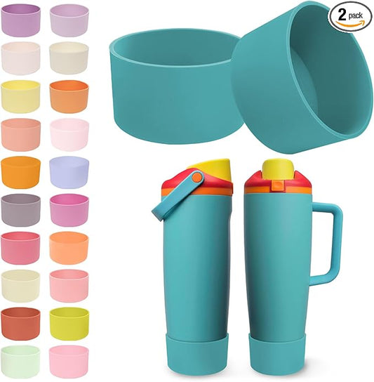 2PCS Silicone Boots for Owala 30oz & 40oz FreeSip Sway Bottles & Tumblers – Non-Slip, Scratch-Resistant, Stability Enhancer for Owala Accessories (Summer sweetness)
