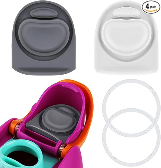 2 Sets Replacement Stopper and O Ring Gasket Compatible with Owala FreeSip 24oz 32oz,Water Bottle Lid Insert Cap Rubber Seal Parts for Owala 16/19/24/32/40oz Mouthpiece Accessories B2S1