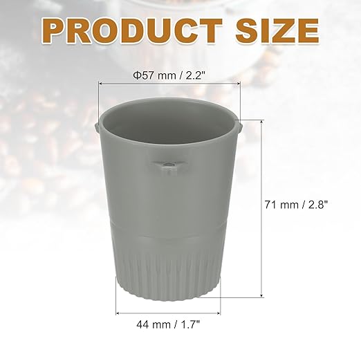 uxcell 58 mm Espresso Coffee Dosing Cup, Espresso Machine Accessories Cup for Home Commercial Precision Control Coffee Machine Grinder, Gray