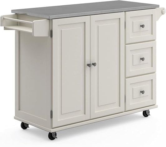 homestyles Dolly Madison Off-White Kitchen Cart