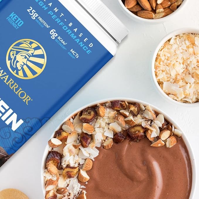 Organic Plant Based Protein Powder | Vegan Organic Protein Powder Chocolate Flavored with BCAA Amino Acids & Hemp Seed Pea Blend | Non-GMO Soy Dairy Filler & Gluten Free (Chocolate, 17 Servings)