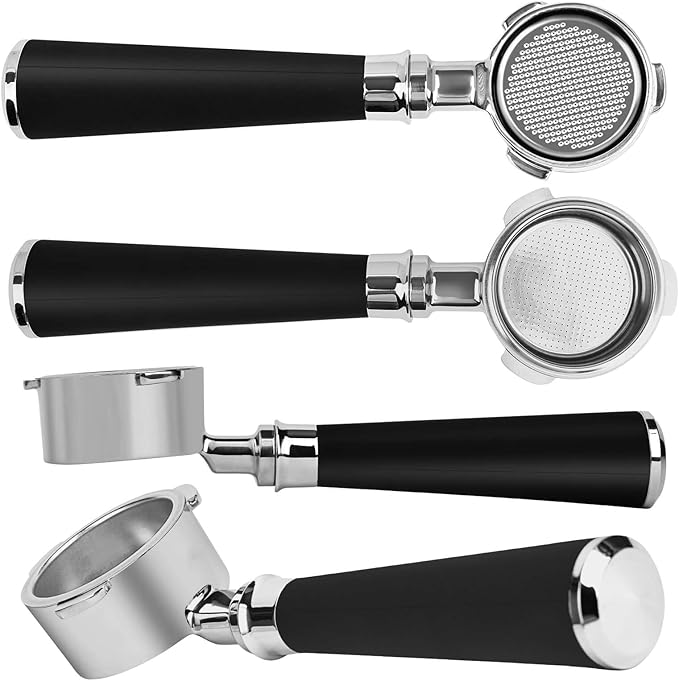 51mm Bottomless Portafilter 3 Ears Fits for CASABREWS CM5418 and 3700 Essential, Gevi 51mm 3 Ears Grouphead, Mr. Coffee Espresso and Cappuccino Machine, Includes Puck Screen, Double Shot Filter Basket