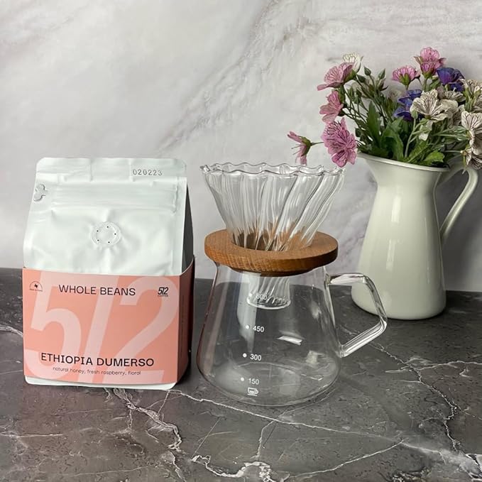 512 Coffee Ethiopia Yirgacheffe Light Roast Whole Bean – Single Origin Specialty Coffee with Tasting Notes of Raspberry, Honey & Floral – Fresh Roasted for Filter Brewing