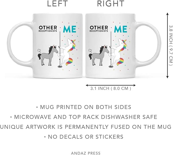 Andaz Press Funny Quirky 11oz. Ceramic Coffee Tea Mug - Thank You Gift, Horse Unicorn, 1-Pack, Birthday Ideas for Coworker Him Her, Gift Box