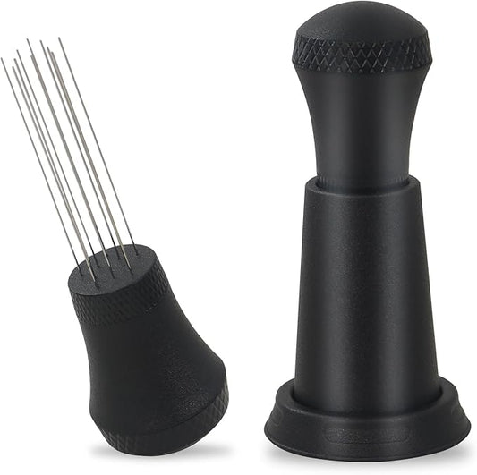 Zayin WDT Distribution Tool, Espresso Coffee Stirrer - 0.4mm 10 Needles Espresso Stirrer, Espresso Distributor for Barista Espresso Machine Accessories - Black