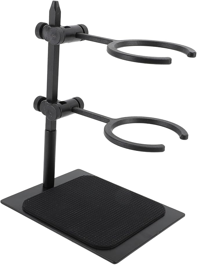 Pour Over Coffee Dripper Stand Set, Double Layer Hand Brewing Station with Glass Coffee Pot and Ceramic Filter Cup, Portable Coffee Maker for Home Office Travel, Adjustable Height