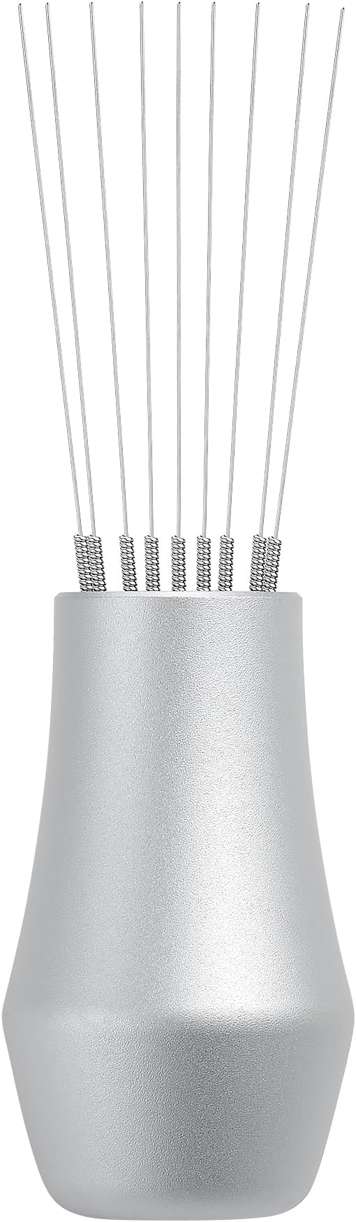 Normcore WDT Distribution Tool with Stand V3, 9 Prong Needle Espresso Stirrer, 18 Needles 0.25mm / 0.3mm Thick Spring Wires, Weiss Distribution Technique, Anodized Aluminum Handle, Silver
