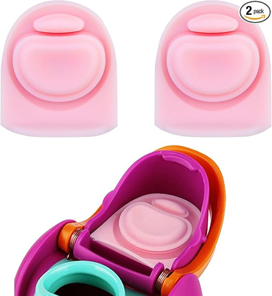 2 Pcs Replacement Rubber Seal Stopper Compatible with Owala FreeSip,Water Bottle Top Gasket Lid for Owala 16/19/24/32/40oz Seal Mouth Cap Silicone Stopper Parts Insert Accessories（Pink）