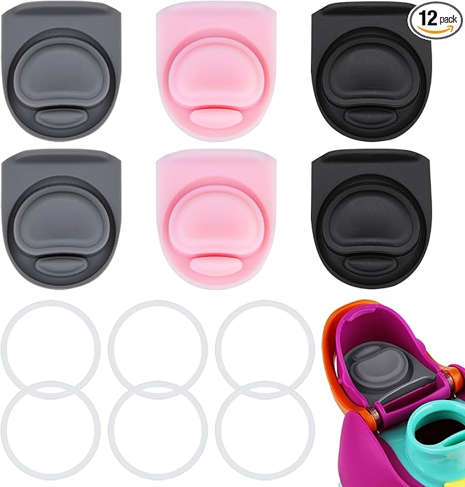 6 Sets Replacement Rubber Stopper and O Ring Gasket Compatible with Owala FreeSip 24oz 32oz,Water Bottle Lid Insert Cap Seal Parts for Owala 16/19/24/32/40oz Mouthpiece Accessories Z6S1