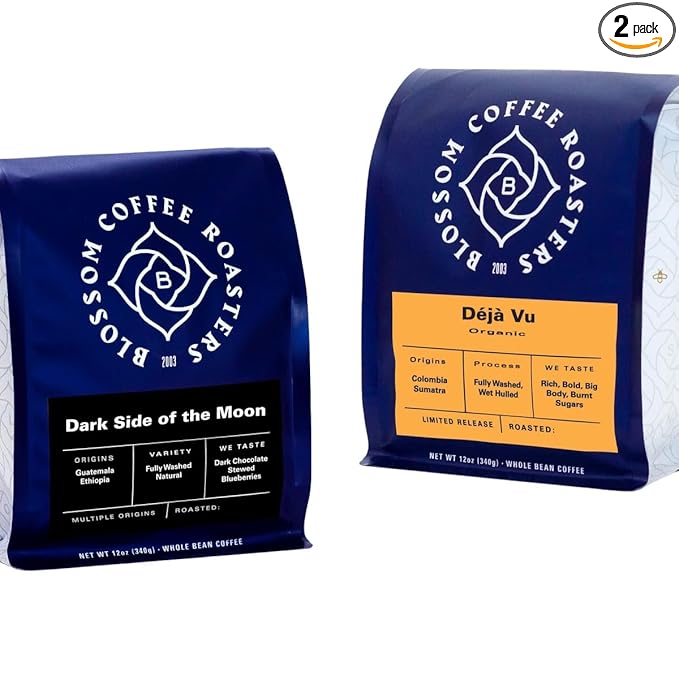Bean Box Sampler - Roasted by Blossom Roasters, 2-Pack, Freshly Ground Coffee, Gourmet Coffee