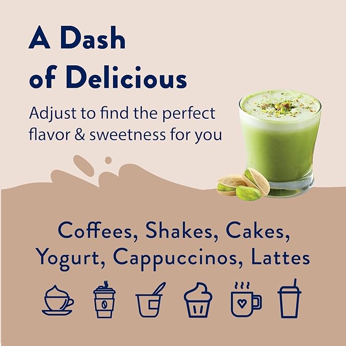 Jordan’s Skinny Mixes Sugar Free Coffee Syrup, Pistachio Coffee Flavoring Syrup, Zero Calorie Drink Mix, Lattes, Baking, Protein Shake or Cocktail, Dairy & Gluten Free, Kosher, 25.4 Fl Oz, 2 Pack