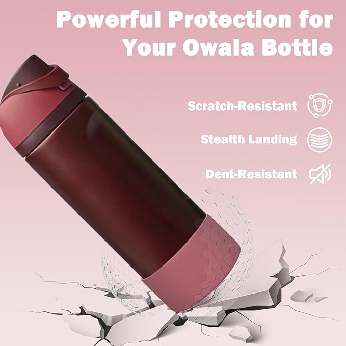 HEYSKAY 2PCS Silicone Boot for Owala Flask Water Bottle Anti-Slip Protective Sleeve for Owala Twist,FreeSip and Flip Stainless Steel Water Bottle BPA-Free Boot Bottom Base