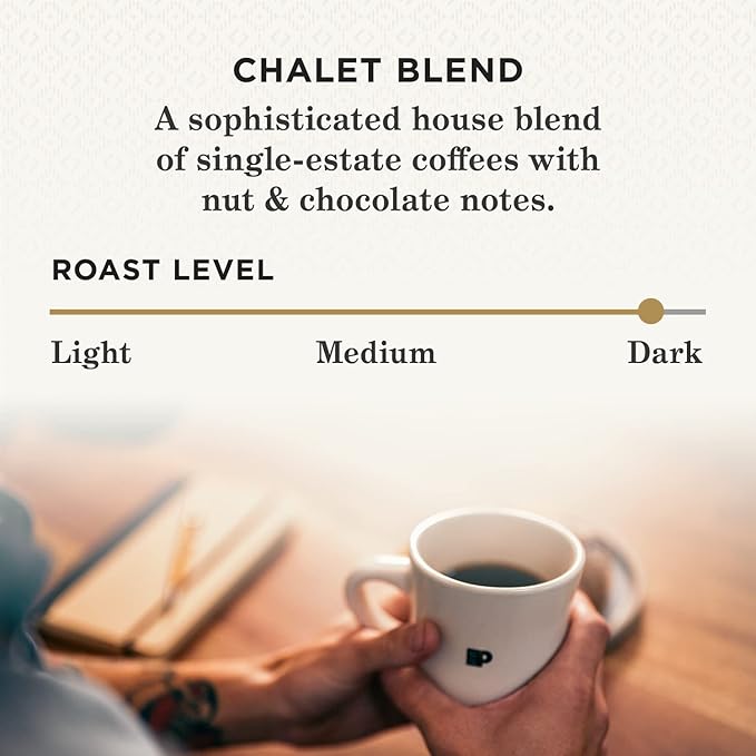 Peet's Coffee, Dark Roast Keurig K-Cup Pods, 100% Arabica Coffee - Chalet Blend 60 Count (1 Box of 60 K-Cup Pods)