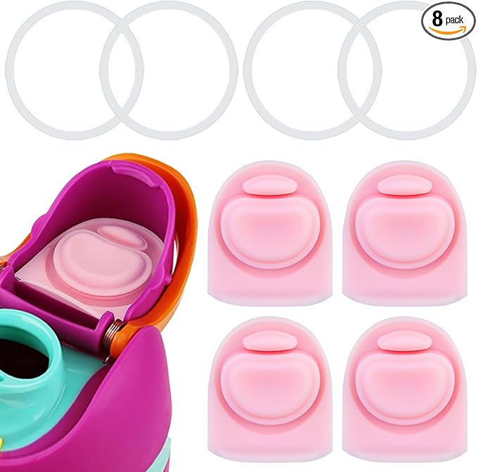 4 Sets Replacement Rubber Stopper and O Ring Gasket Compatible with Owala FreeSip 24oz 32oz,Water Bottle Lid Insert Cap Seal Parts for Owala 16/19/24/32/40oz Mouthpiece Accessories Z4K3