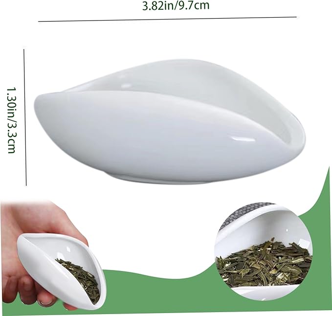 HDBHSBE Coffee Dosing Cup Coffee Bean Dosing Cup, Ceramic Bean Scoop 3.8x1.3 Inch Tea Scoop for Loose Tea, Non Slip for Home Room Office