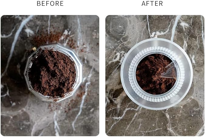 watchget Moka Pot Dosing Funnel, Stovetop Espresso Coffee Maker Distribution Tool Italian Coffee Maker Dosing Ring For Moka Express 6 Cups, Transparent