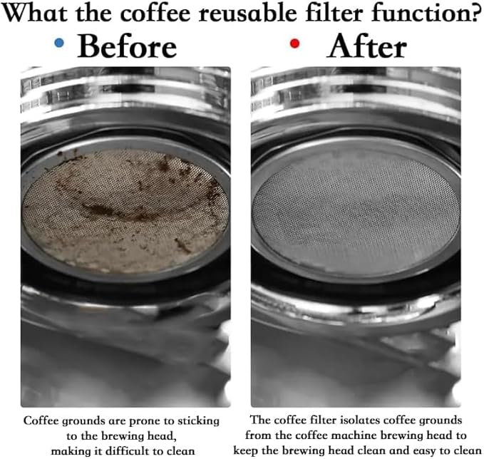 0.7MM Magnetized Espresso Puck Screen and Magnet Kit For Barista,304 Stainless Steel Espresso Filter Screen,Reusable Coffee Filter Mesh For Potafilter Basket (51MM)