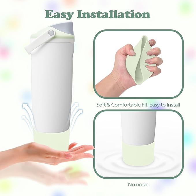 Silicone Boot for Owala 30oz & 40oz FreeSip Sway Bottles & Tumblers - Non-Slip, Scratch-Resistant, Stability Enhancer, Available in 12 Colors (Ice Breeze)