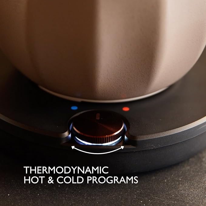 Hot & Cold Drinking Chocolate System - The ALL-NEW Velvetiser from Hotel Chocolat - Kit includes hot chocolate maker, 10 serving taster box, mug and glass - Pewter Edition