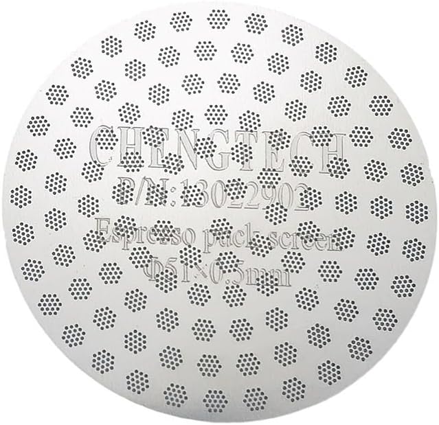 Chengtech 51mm Espresso Puck Screen - 0.5mm 304 Stainless Steel, Fits DeLonghi EC685, EC680, SMEG & More