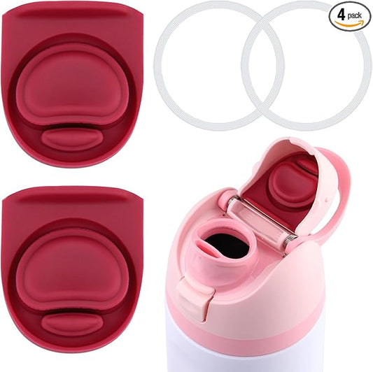2 Sets Replacement Rubber Stopper and O Ring Gasket Compatible with Owala FreeSip 24oz 32oz,Water Bottle Lid Insert Cap Seal Parts for Owala 16/19/24/32/40oz Mouthpiece Accessories B2S2
