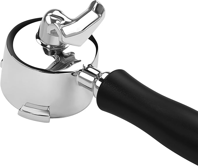 Normcore 51mm Double Spout Portafilter 3 Ear Fits Delonghi Dedica EC680 and EC685, and SMEG & EUPA Coffee Machines Anodized Aluminum Handle with 18g Filter Basket