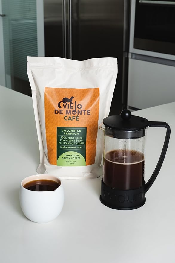 VIEJO DE MONTE Green Coffee Beans, Unroasted Whole Bean, 5 lbs | Specialty Grade for Fresh Roast | Perfect for Home Roasting, Coffee Roasters | Premium Quality