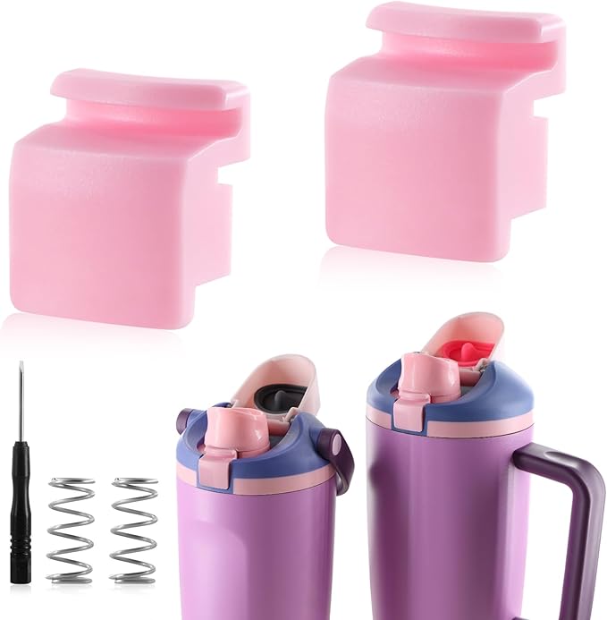 2pcs Replacement Lid Button for Owala FreeSip Sway 30oz 40oz, Plastic Lid Mouth Push Switch Parts for Owala FreeSip Tumbler 40oz Seal Plug Accessories BPA-Free