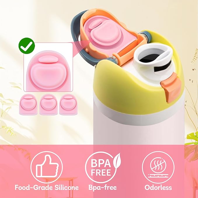 3pcs Replacement Silicone Stopper Seal Compatible with Owala FreeSip 24oz 32oz,Water Bottle Lid Cap Rubber Seal Parts for Owala 16/19/24/32/40oz Spout Gasket Mouthpiece Piece Accessories B3S2