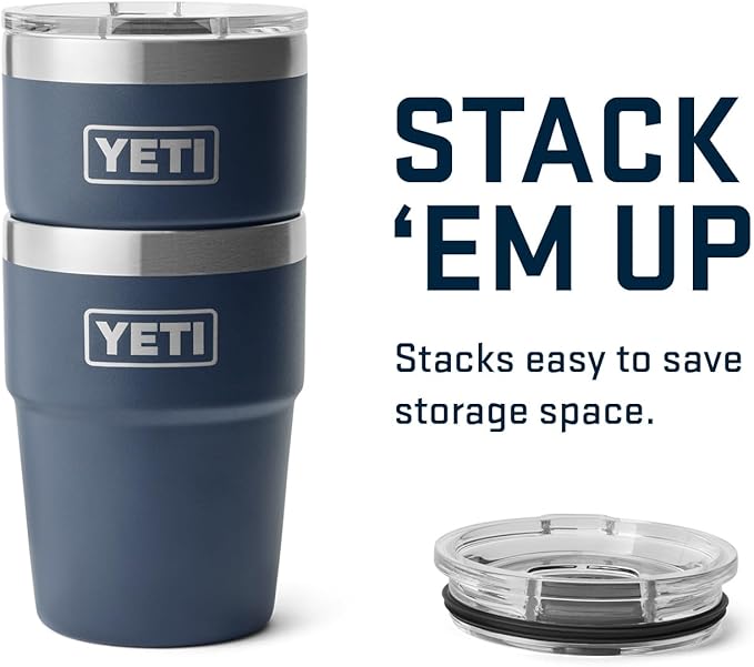 YETI Rambler 16 oz Stackable Tumbler, Vacuum Insulated, Stainless Steel with MagSlider Lid | Stackable, MagSlider Lid, Stackable, MagSlider Lid, Vacuum Insulated, Vacuum Insulated