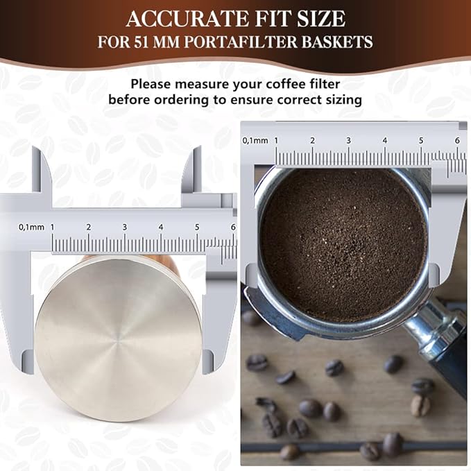 Y-Step 23 PCS Coffee Tamper Set, Espresso Accessories Kit Barista Kit, with Espresso Tamper 51mm, Coffee Stirrer, Frothing Pitcher, Tamper Mat, Latte Art Pen, Sandalwood Tamper for Espresso Machine