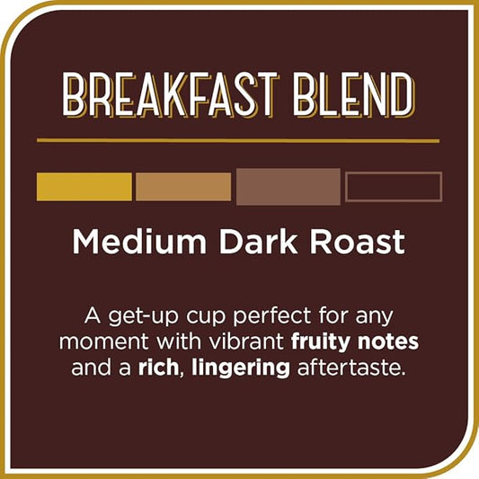 Don Francisco's Breakfast Blend Coffee Pods, 12 Count, Medium-Dark Roast, Compatible with Keurig Brewers