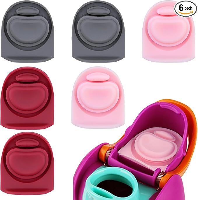 6 Pcs Replacement Seal Stopper Compatible with Owala FreeSip 16oz 32oz,Bottle Top Gasket Lid for Owala 16/19/24/32/40oz Seal Mouth Cap Silicone Stopper Parts Insert Accessories（3 colors 4）