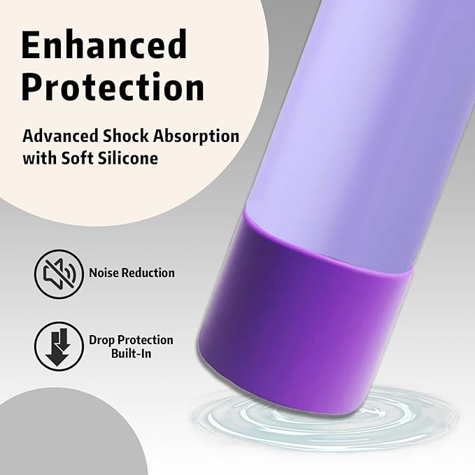 Silicone Boot for Owala 24oz Water Bottle – Anti-Slip Protective Cover, Bottle Boot, Base Cover Compatible with FreeSip, Sleeve for Stainless Steel Tumblers (Purple, 24OZ)