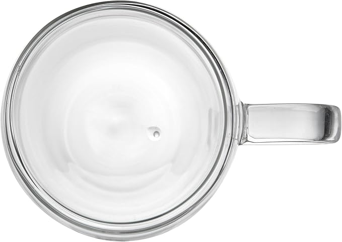 Restaurantware Glass Espresso Cups 12 Count 12 Ounces Borosilicate Double Wall Glass Coffee Mugs Insulated Clear Tea Drinkware for Hot or Cold Beverages